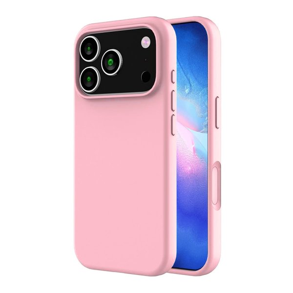 Rvelon iPhone 17 Pro Silikonikuori MagSafe Vaaleanpunainen