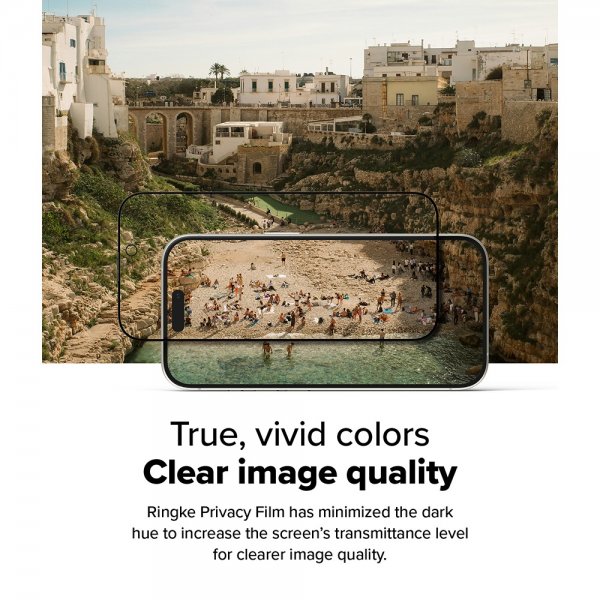 Ringke iPhone 16 Pro -näytönsuoja Easy Slide Privacy 2 kpl