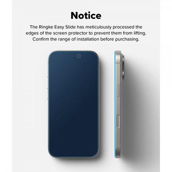 Ringke iPhone 16 Pro -näytönsuoja Easy Slide Privacy 2 kpl