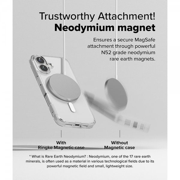Ringke iPhone 16 Suojakuori Fusion Magnetic Transparent