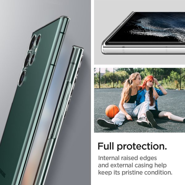 Spigen Samsung Galaxy S22 Ultra AirSkin Crystal Clear -suojakuori