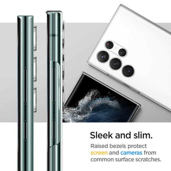 Spigen Samsung Galaxy S22 Ultra AirSkin Crystal Clear -suojakuori