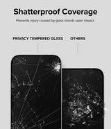 Ringke iPhone 15 Pro Max Näytönsuoja Privacy Tempered Glass Asennusapu