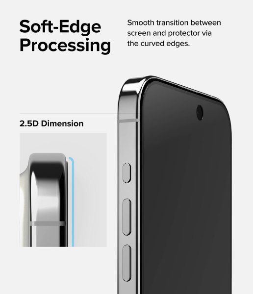 Ringke iPhone 15 Pro Max Näytönsuoja Privacy Tempered Glass Asennusapu