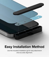 Ringke iPhone 15 Pro Max Näytönsuoja Privacy Tempered Glass Asennusapu