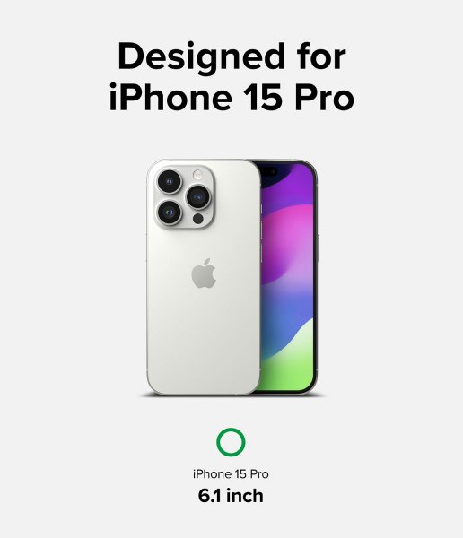 Ringke iPhone 15 Pro -näytönsuoja, Privacy Tempered Glass, asennuskehys