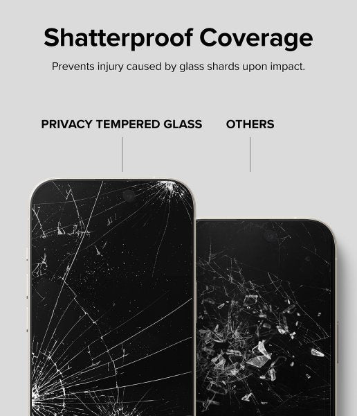 Ringke iPhone 15 Plus -yksityisyysnäytönsuoja karkaistua lasia asennuskehikon kanssa