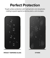 Ringke iPhone 15 näytönsuoja Privacy Tempered Glass asennusohjain
