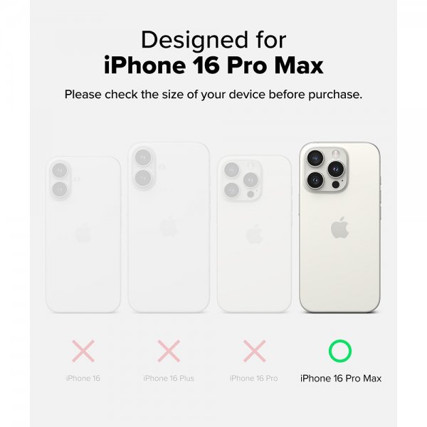 Ringke iPhone 16 Pro Max Kuori Fusion Magnetic Matte Transparent