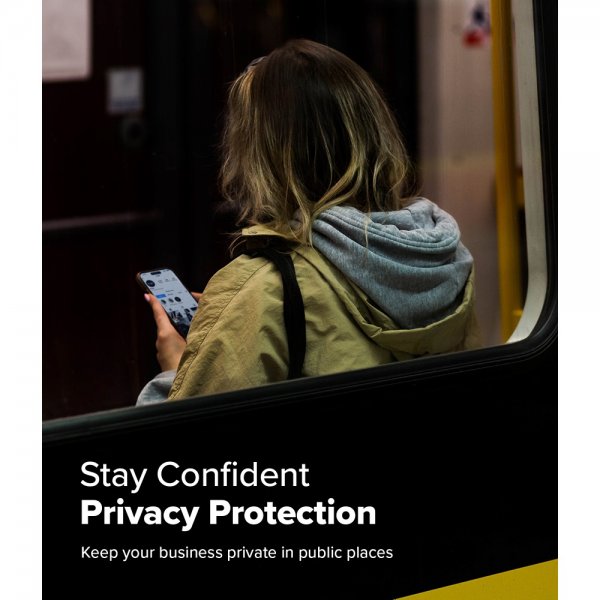 Ringke iPhone 16 Pro Max -näytönsuoja Easy Slide Privacy, 2 kpl
