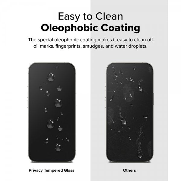 Ringke iPhone 16 Pro Max -näytönsuoja Easy Slide Privacy, 2 kpl