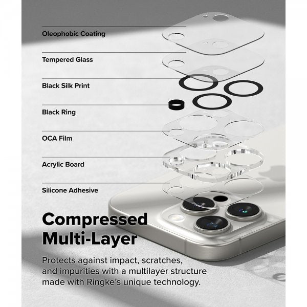 Ringke iPhone 16 Pro/16 Pro Max Kameran suojalasi 2-pack