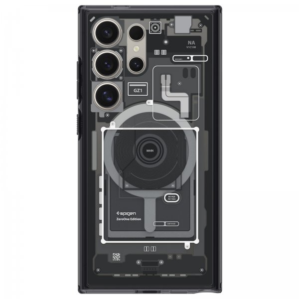 Spigen Samsung Galaxy S24 Ultra -suojakuori Ultra Hybrid MagFit Zero One Musta