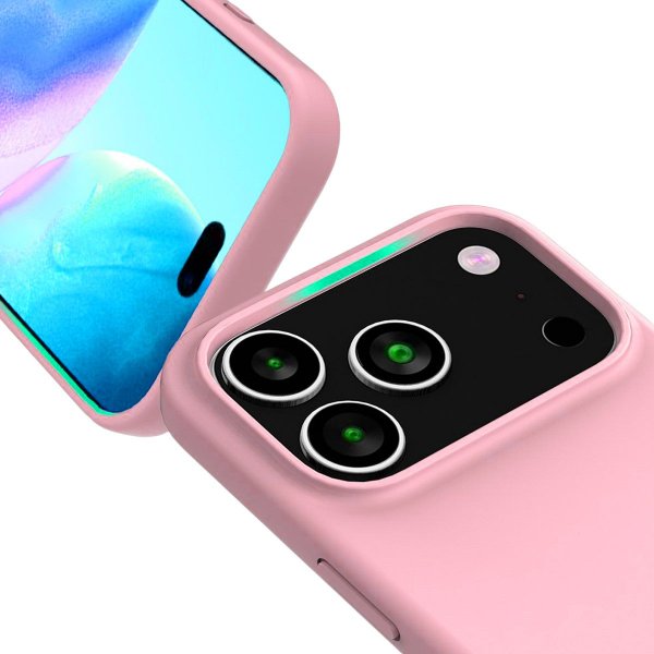 Rvelon iPhone 17 Pro Silikonikuori MagSafe Vaaleanpunainen