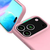 Rvelon iPhone 17 Pro Max Silikonikuori MagSafe Vaaleanpunainen