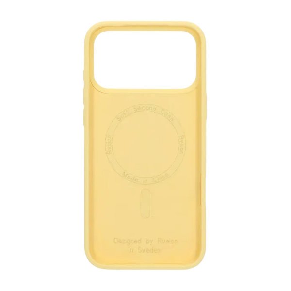 Rvelon iPhone 17 Pro Max Silikonikuori MagSafe Keltainen