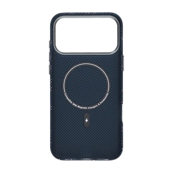 iPhone 17 Pro Max Kuori Aramidikuitu MagSafe Teksti Sininen