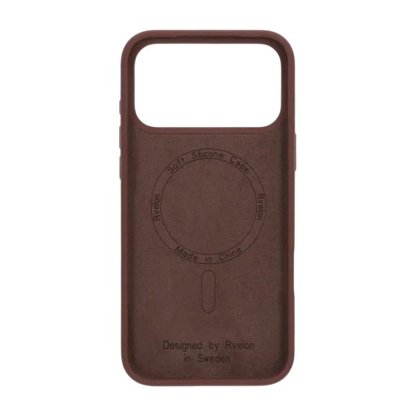 Rvelon iPhone 17 Pro Max Silikonikuori MagSafe Ruskea