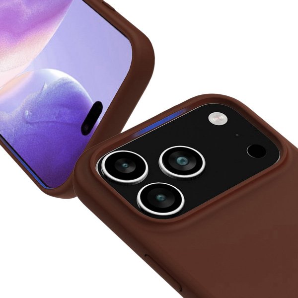 Rvelon iPhone 17 Pro -silikonikuori MagSafe, ruskea