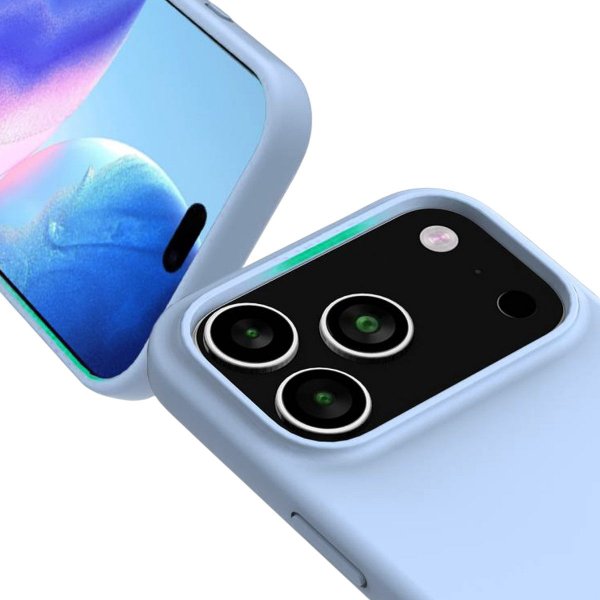 Rvelon iPhone 17 Pro -silikonikuori MagSafe, vaaleansininen