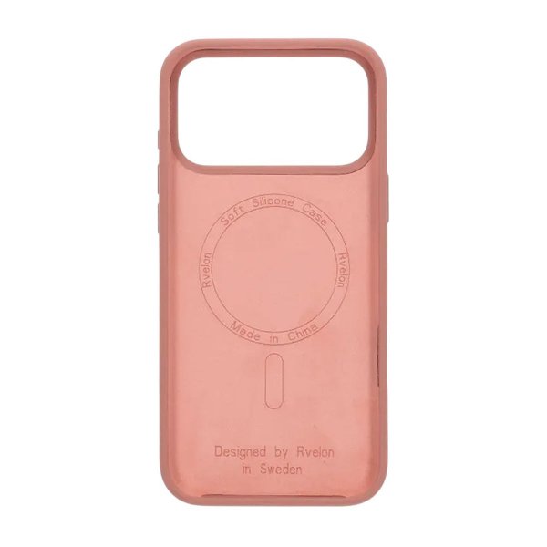 Rvelon iPhone 17 Pro Max Silikonikuori MagSafe Tummanpunainen