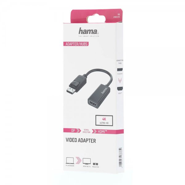Hama-sovitin multimedia DisplayPort-HDMI 4K
