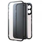 Black Rock iPhone 15 Pro -suojakuori, 360 Glass, läpinäkyvä, musta