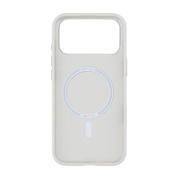 iPhone 17 Pro -suojakuori tekonahkaa, MagSafe, valkoinen