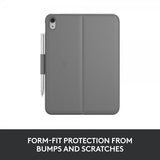 Logitech iPad 10.9 (10. sukupolvi)/iPad 11 (A16) -näppäimistökotelo Slim Folio Oxford Grey Nordic
