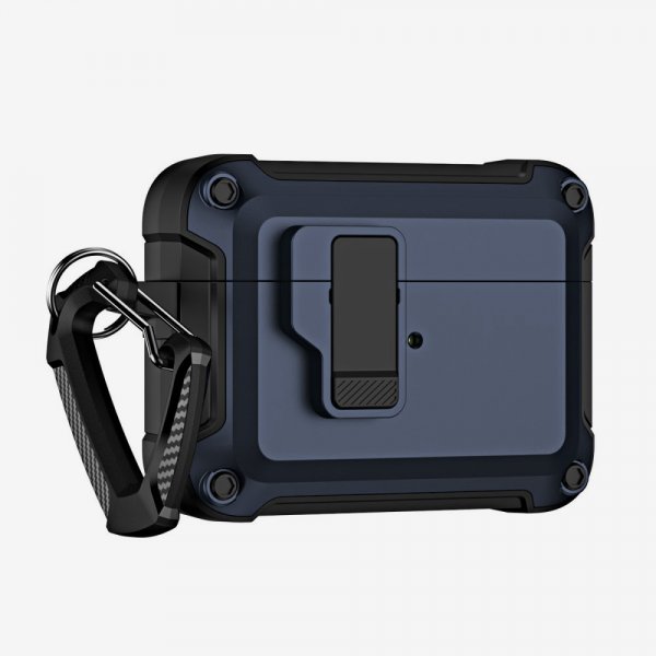 AirPods Pro 2 -suojakuori karabiinihaalla, tummansininen