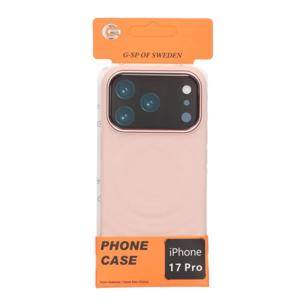 iPhone 17 Pro Silikonkuori MagSafe Vaaleanpunainen
