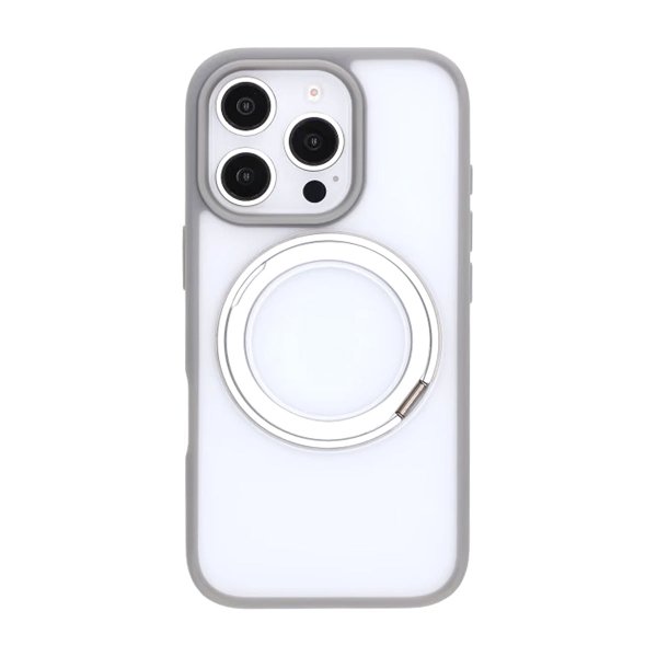 iPhone 16 Pro Kuori Käännettävällä MagSafe Jalustalla Harmaa