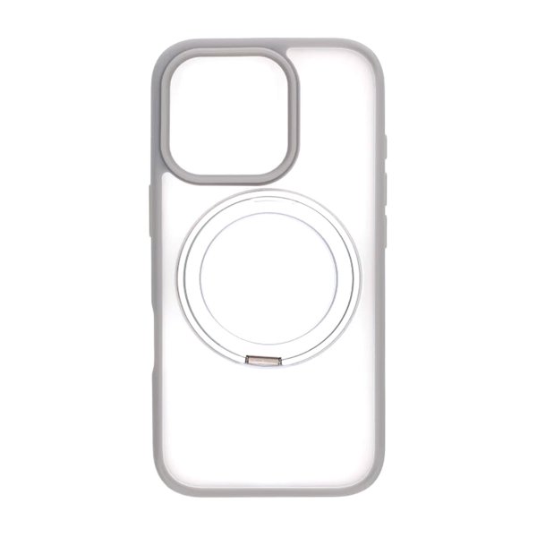 iPhone 16 Pro Kuori Käännettävällä MagSafe Jalustalla Harmaa