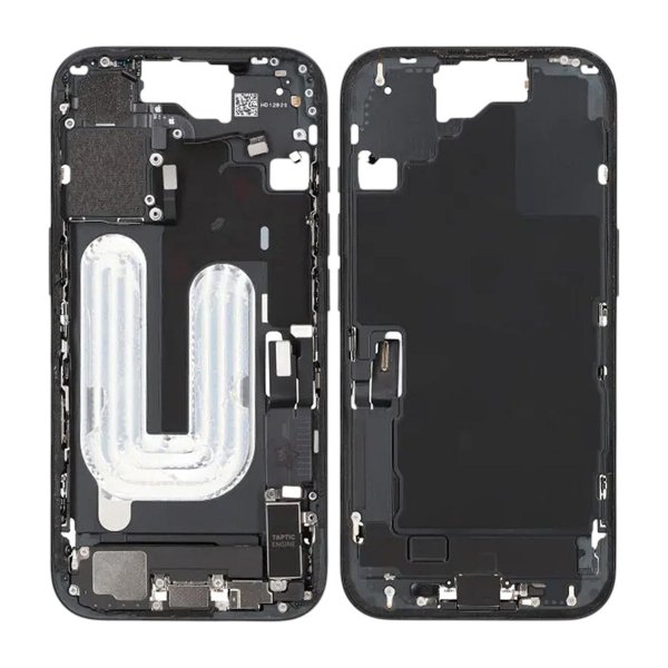 Keskikotelo pienosilla iPhone 16 - Musta OEM