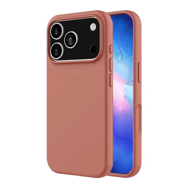 Rvelon iPhone 17 Pro Max Silikonikuori MagSafe Tummanpunainen