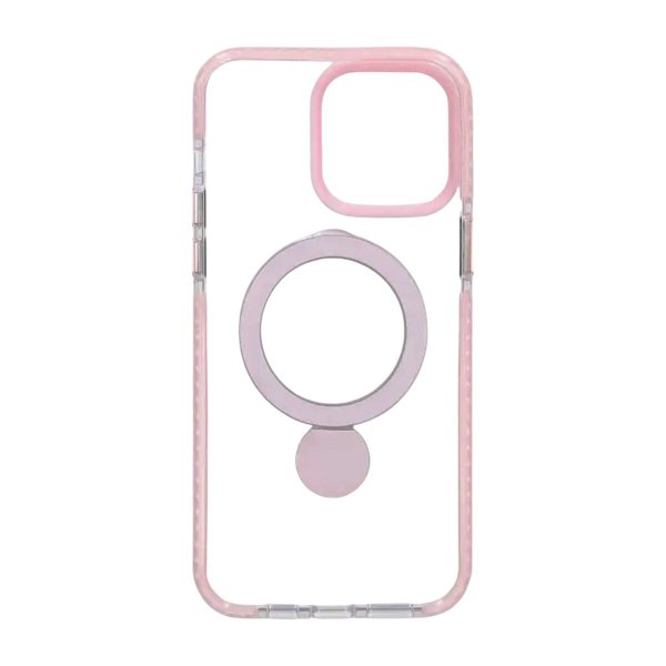 iPhone 14 Pro -kuoret rengasjalustalla MagSafe, pinkki