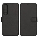 Rvelon Samsung Galaxy S25 Edge -suojakotelo, 4 korttipaikkaa, irrotettava kuori, musta