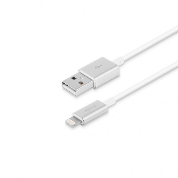 Moshi-latauskaapeli USB-A–Lightning 3 m, valkoinen
