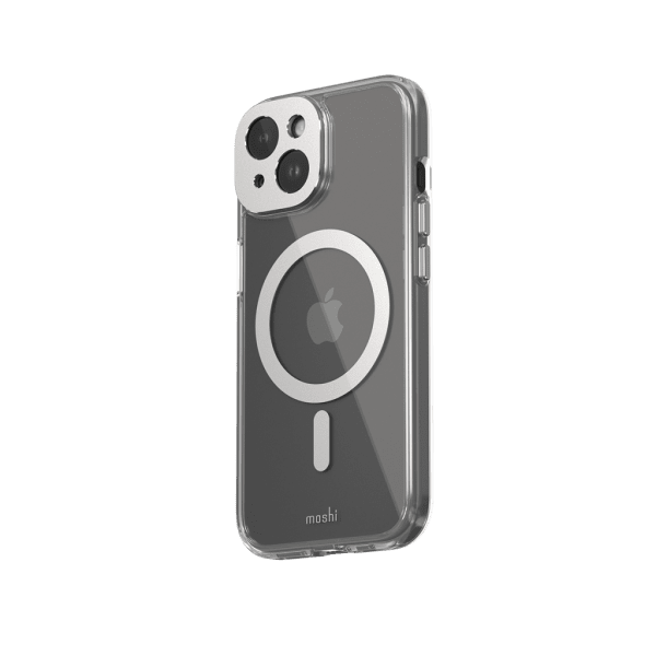 Moshi iPhone 15 -kuori iGlaze MagSafe Luna Silver