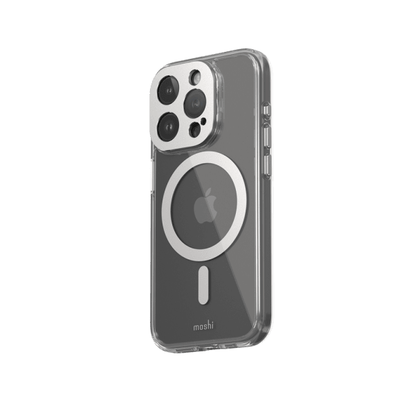 Moshi iPhone 15 Pro -suojakuori iGlaze MagSafe Luna Silver