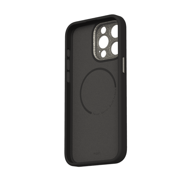 Moshi iPhone 15 Pro Max -suojakuori Napa MagSafe Midnight Black