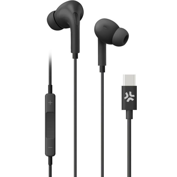 Celly Langalliset UP1200 In-Ear USB-C -kuulokkeet, musta