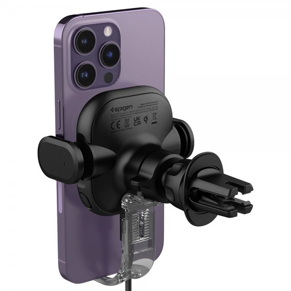Spigen Autoteline OneTap Pro Air Vent Mount Charger 15W Musta