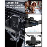 Spigen Autoteline OneTap Pro Air Vent Mount Charger 15W Musta