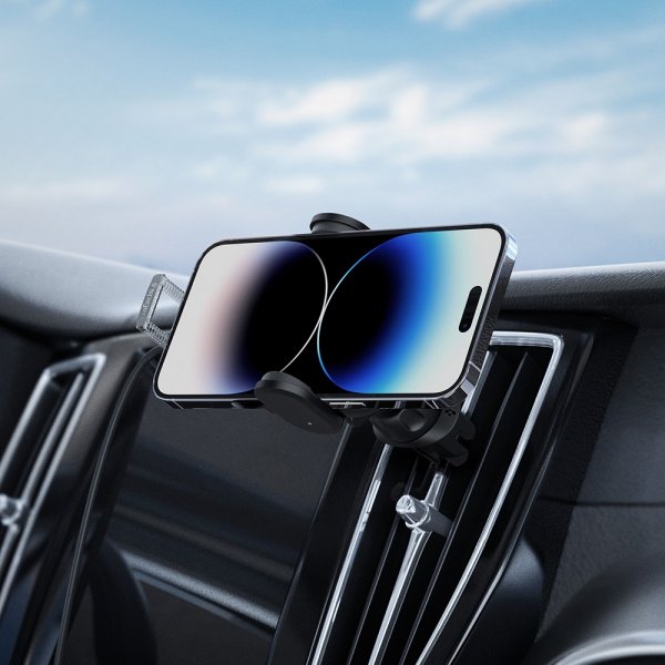 Spigen Autoteline OneTap Pro Air Vent Mount Charger 15W Musta