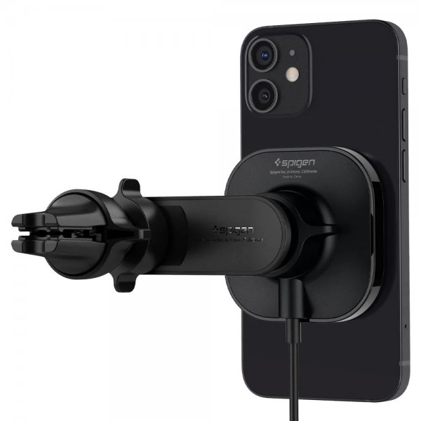 Spigen autoteline OneTap Magnetic Car Mount Air Vent langaton lataus, musta