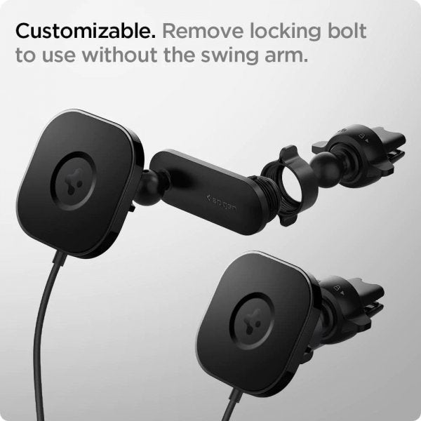 Spigen autoteline OneTap Magnetic Car Mount Air Vent langaton lataus, musta