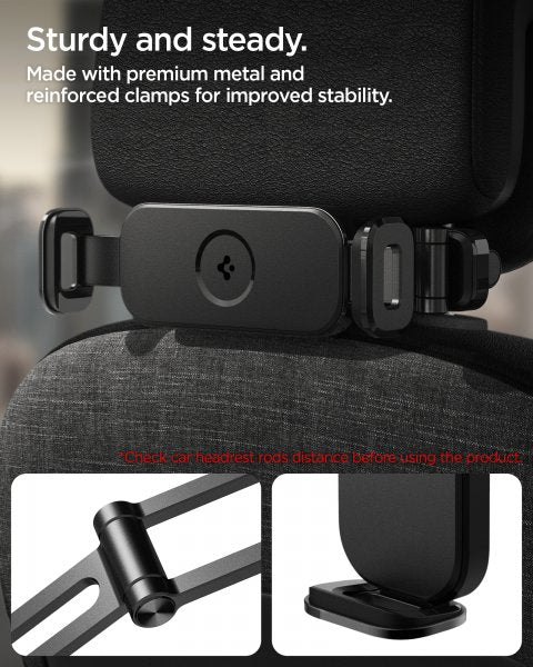 Spigen OneTap Universal -tablettiteline auton niskatukeen, musta