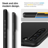 Spigen Samsung Galaxy S21 FE Kuori Thin Fit Musta