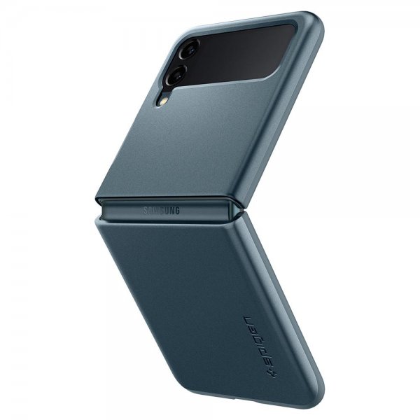 Spigen Samsung Galaxy Z Flip 3 -suojakuori, Thin Fit Shiny Green